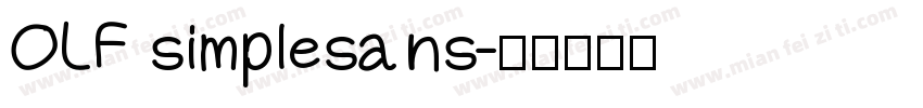 OLF simplesans字体转换